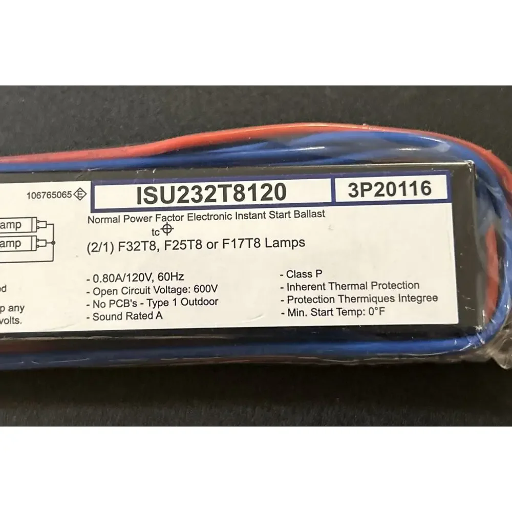 Robertson 3P20116 Ballast ISU232T8120 Instant Start New Tube LED Lighting NEW!